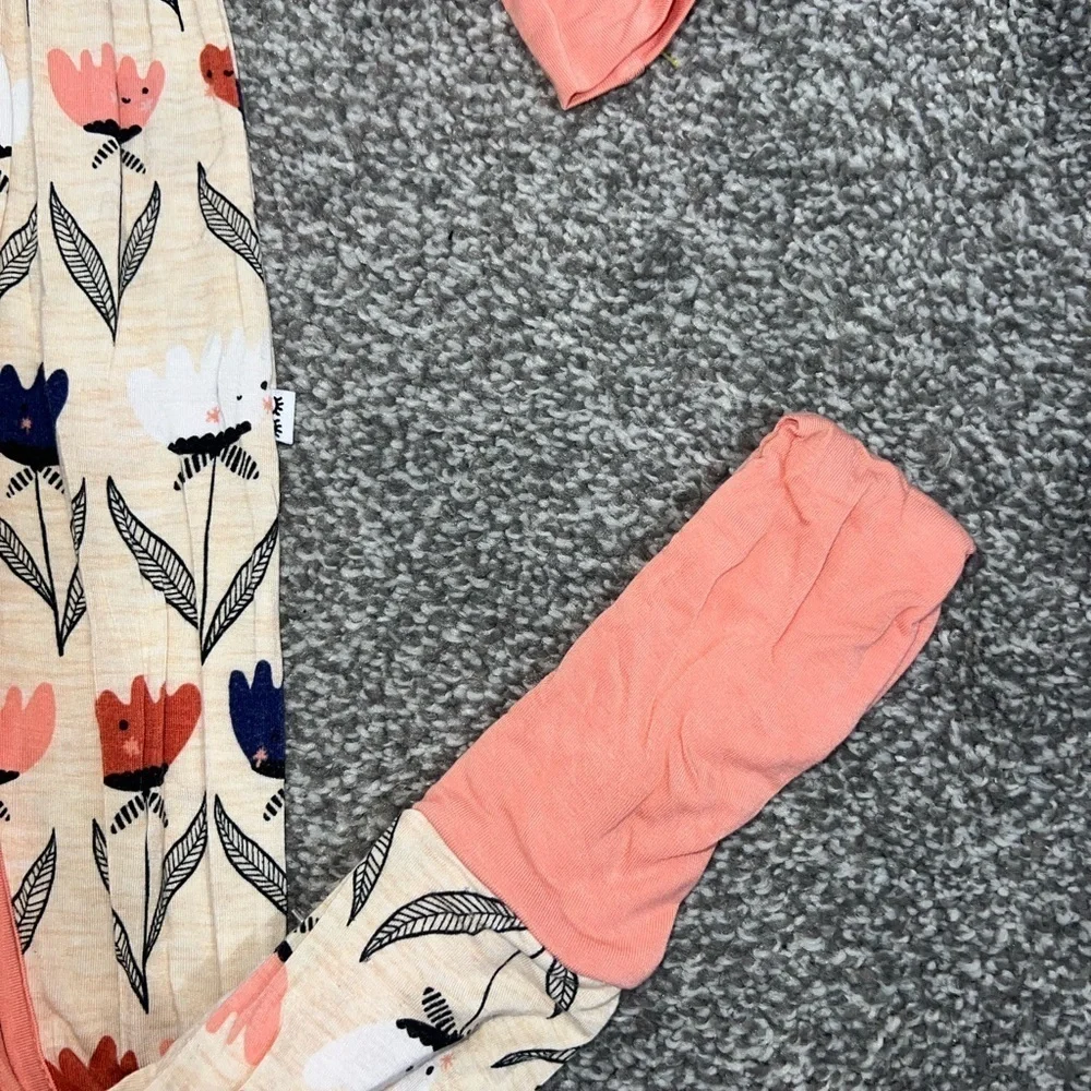 Little sleepies Floral Print Kids Onesie